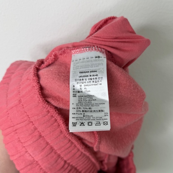 Adidas Originals Women’s Pink Stripes Celebrity Sport Fleece Pants Joggers - Picture 7 of 8